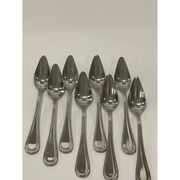 Set Of 8 Vintage Serrated edge citrus Oneida Stainless Steel Demitasse Spoons 4. - Picture 11 of 15